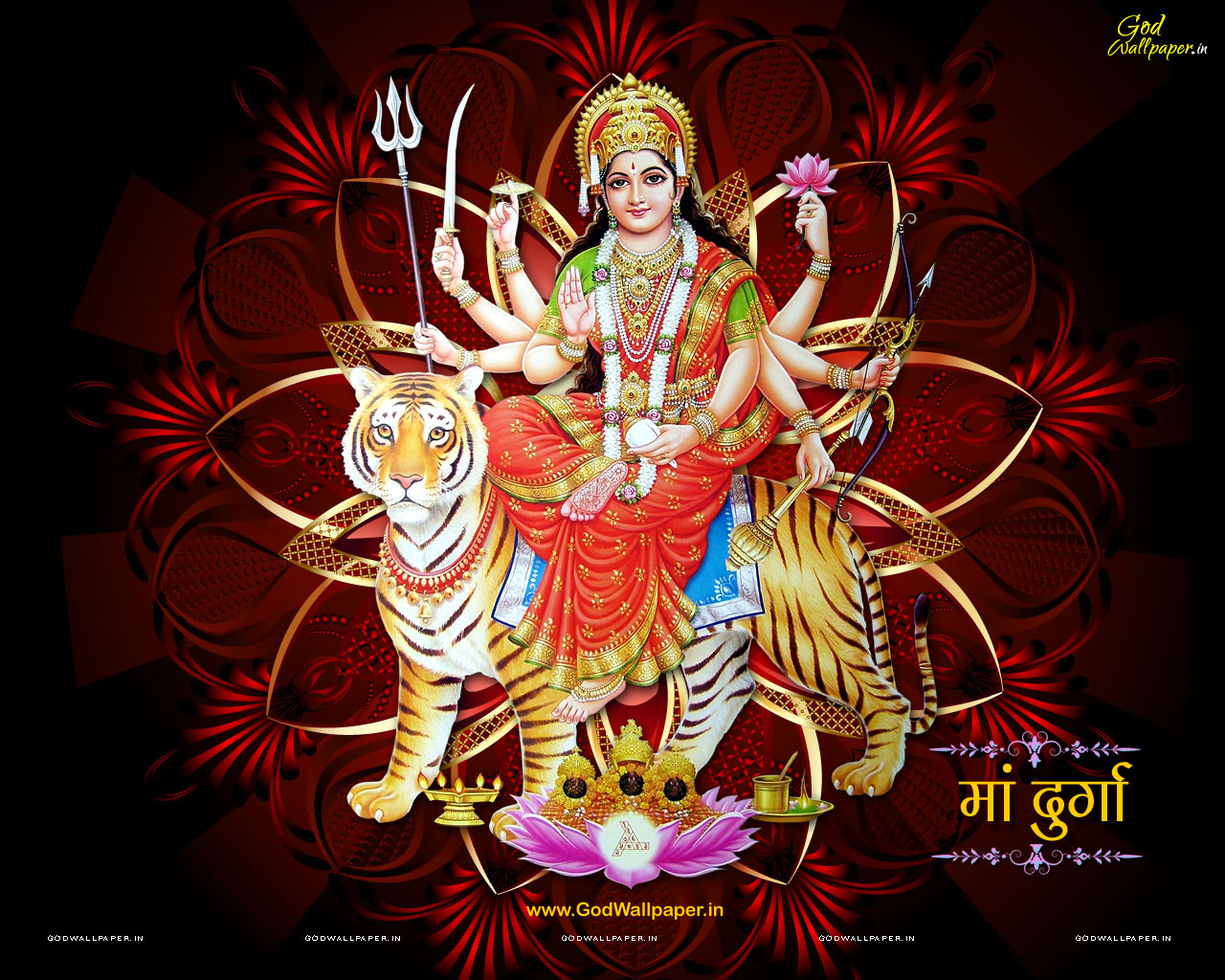 Goddess Durga HD Desktop Wallpaper | Widescreen