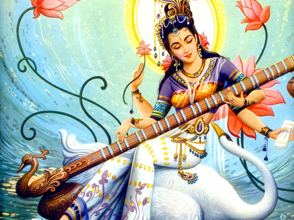 Goddess Saraswati Wallpaper for Desktop