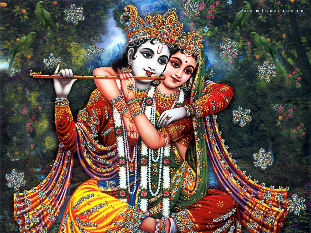 Shree Krishna and Radha Wallpaper Download